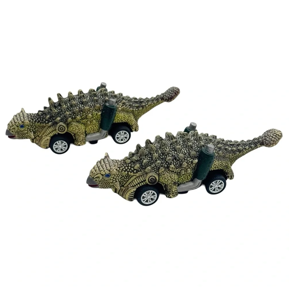 DINOBROS 12 Pack Dinosaur Pull Back Cars Toy Set Kids Gift Party Favors